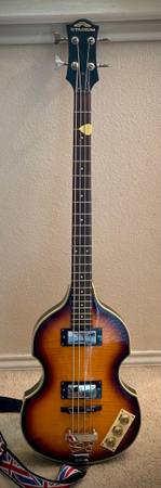 Photo Beatles Style Violin 4 String Bass Guitar Hofner Replica Bass Gu $275