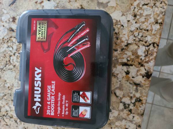 Photo Husky 20 ft. 4-Gauge Booster Cables $22