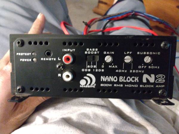 Photo MASSIVE Audio N2 NANO 800W Class-D Mono Block Car Amplifier $65