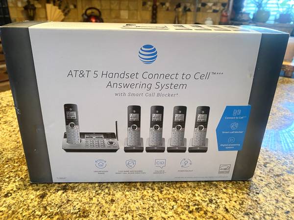 NEW AT&T 5 Handset Connect to Cell Answering System $75 | Electronics ...