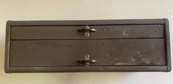 Photo Vintage Kennedy Tackle Box TC-20AL KITS Aluminum Paint Missing In Plac $42