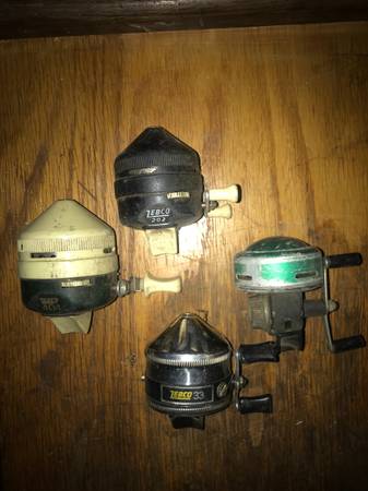 Photo Vintage fishing reels and rods for lake houses  lodges $28