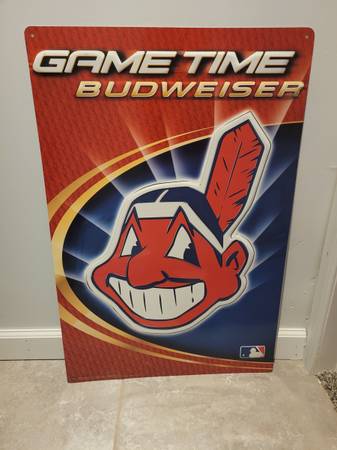 Photo Cleveland Indians Budweiser sign $100