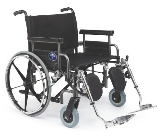 Medline Excel Shuttle Extra-Wide Bariatric Wheelchair, 24 Wide Seat $300