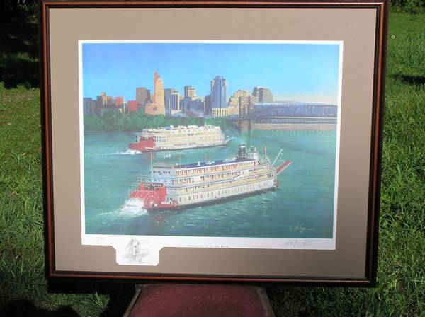 Photo Steamboatin On The Ohio River - Limited Edition Lithograph 4 of 250 $385