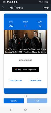 The OJays Rose Music Center August 18 $25