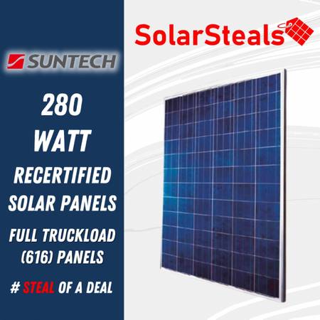 Photo Truckload(616 panels) of Suntech Power STP280-24Vd Solar Panels $33,880