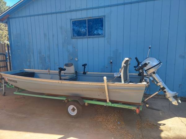 14 ft jon boat with honda 4-stroke 5hp $2,900