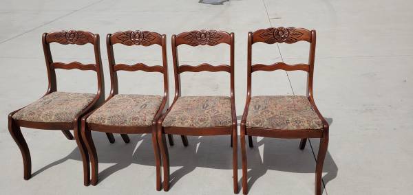Photo 1940s Era Set of Four Tell City Dining Chairs $395