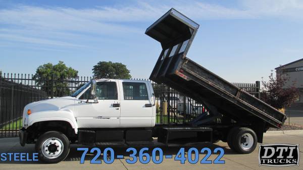 Photo 1997 Chevrolet C6500 1439 Flatbed Dump Truck CAT 3116 6.6L Diesel - $16,500 (8080 Steele St Denver)