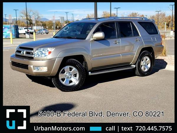 Photo 2004 Toyota 4Runner Limited V8 - Colorado Owned - Clean CarFax - $26,990 (5400-B Federal Blvd. Denver. 80221)