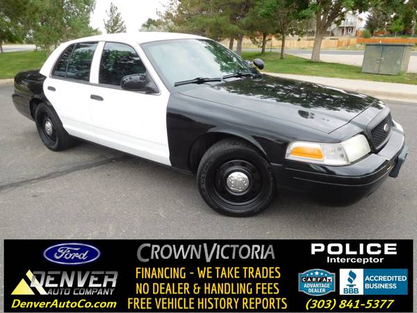 Photo 2010 Ford Crown Victoria Police Interceptor  BLK  WHT  LOW MILES - $8,975 (Parker)