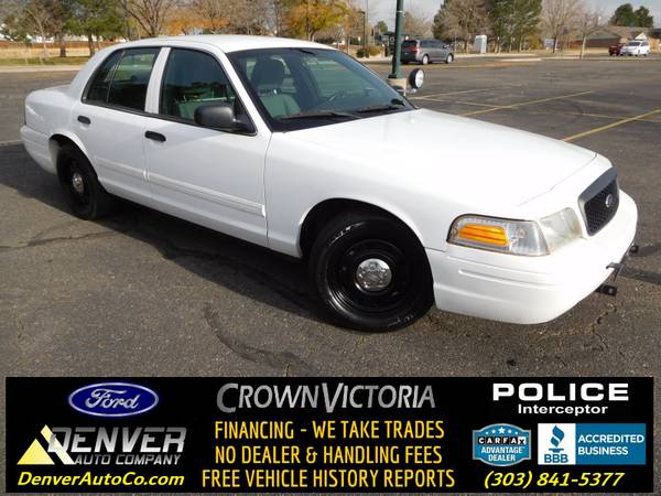 Photo 2011 Ford Crown Victoria Police Interceptor  WHITE  SPOTLIGHT - $7,975 (Parker)