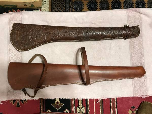 Photo 2- Leather Rifle Saddle Scabbards $200
