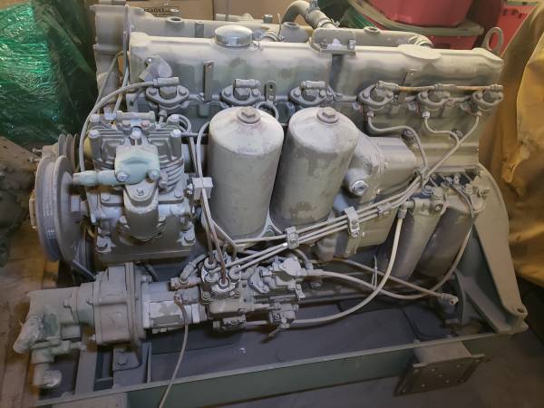 Photo 5-Ton Military Hercules Multi-Fuel Diesel Engine 6 Cyl $4,600