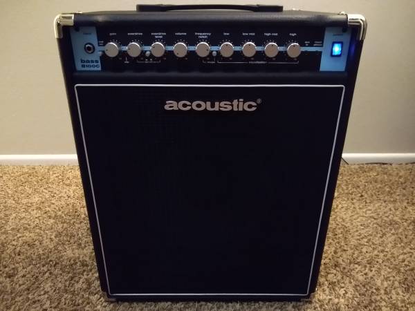Photo Acoustic B100C 1x12 100W Bass Amp with CabGrabber XL and Footswitch $220