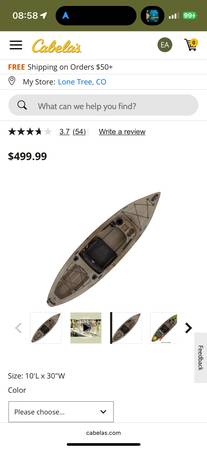 Photo Ascend FS10 Kayak with Paddle $450
