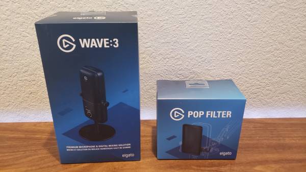 Photo Brand New Elgato Wave 3 Mic and Pop Filter $130