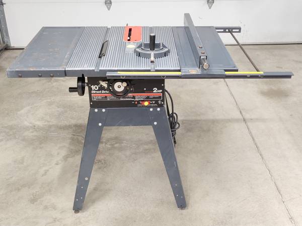 Photo Craftsman 10 Table Saw with Fence and Miter gauge Direct Drive Smooth $150