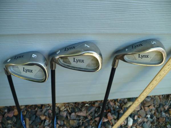 Photo Golf clubs-Youth-Left Hand-3 piece set-Lynx-Very Good condition $20