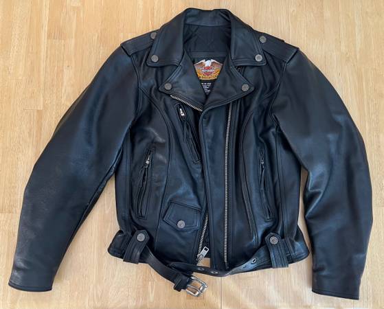 Harley Davidson Women’s Belted Leather Jacket XS $150 | Clothing For ...