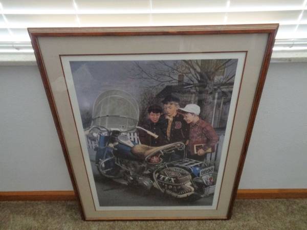 Photo Harley Texs Motorcycle 1940s Harley Signed-Numbered Limited Edition $500