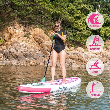 Photo Inflatable Ultra-Light (17.6lbs) Paddle Board for All Skill Levels $155