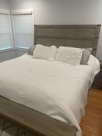 Photo King Size Bed Frame  X2 Nightstands $900