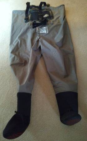 Photo Mens White River Stockingfoot Chest Waders Size 4XLS $40