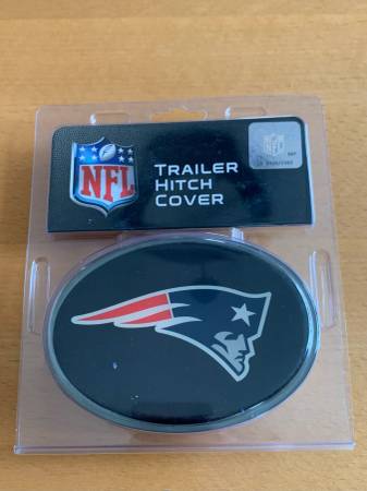 Photo Metal Trailer Hitch Cover - NFL New England Patriots Oval - New $15