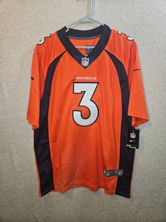 Photo New Nike Russell Wilson  3 Orange Denver Broncos Jersey $40