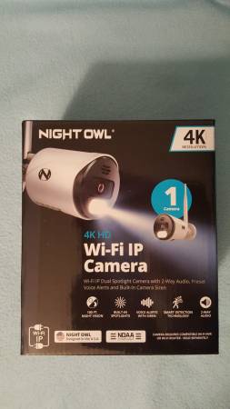 Photo Night Owl 4k HD Dual spotlight Camera New Unopened Sale $60