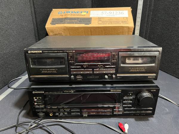 Pioneer Stereo Double Cassette Deck and Pioneer AudioVideo Stereo Rec $100