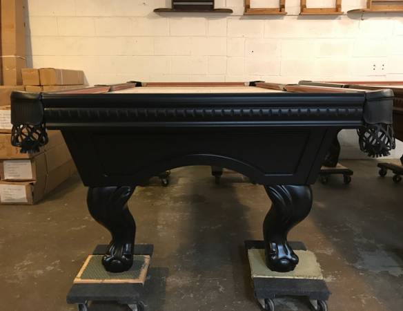 Photo SAVANNAH POOL TABLE - MATTE BLACK - DELIVERED AND INSTALLED $2,950