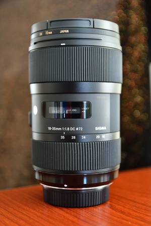 SIGMA 18-35mm f1.8 lens for NIKON. Super Fast, Super Sharp, like new $600