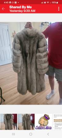 Photo Silver fox fur coat $250