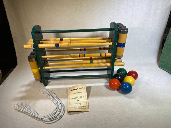 Photo Vintage Handcrafted Croquet Set for Six $120