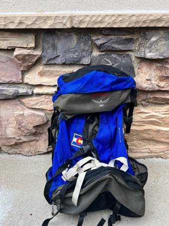 Photo Womens Osprey backpacking pack 90L $75