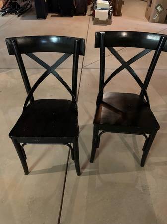 Photo World Market Black Wood Chairs $50