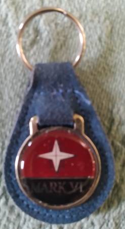 Photo FORD LINCOLN MERCURY MARK VI Leather Key Chain Fob Ring Holder NOSVtg $30