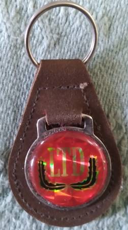 FORD LTD - Leather Key Chain Fob Ring Holder NOS Vtg $16