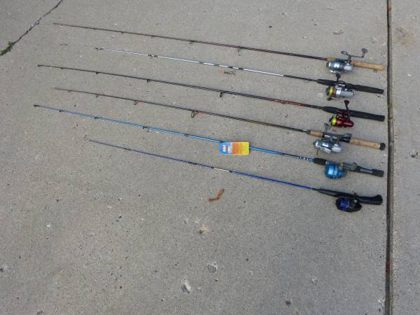 Photo Fishing Poles and Reels  Individual or Family Set Up