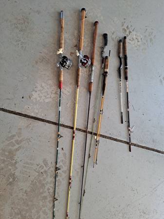 Photo Fishing rod and reels OLD $15