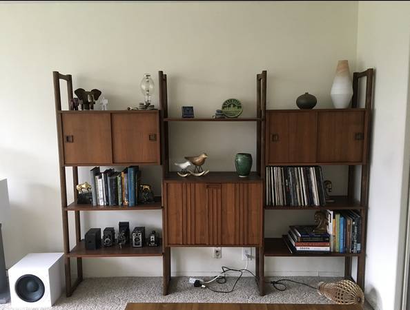 Photo Mid Century Modern Modular Shelving Wall Unit - $2400 OBO $2,400