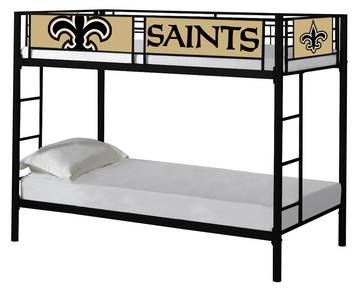 Photo New NEW ORLEANS SAINTS NFL LICENSED TWIN OVER TWIN BUNK BED FRAME $200