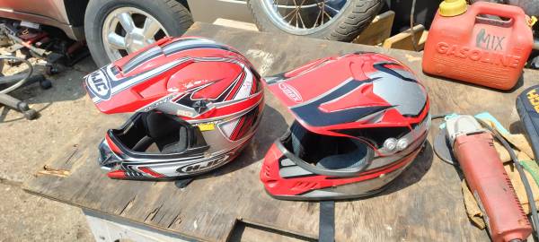 Too small motor helmets $55