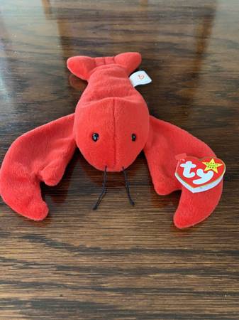 Ty 1993 Pinchers the Lobster beanie baby, style 4026, PVC $10