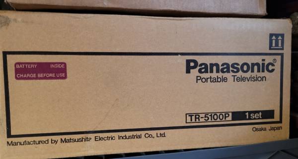 Photo Vintage Panasonic Pop up Portable TV. New in Box $65
