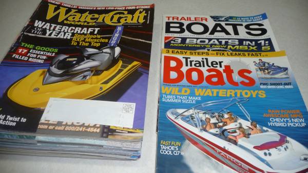 Photo Watercraft World Trailer Boat Magazines $15