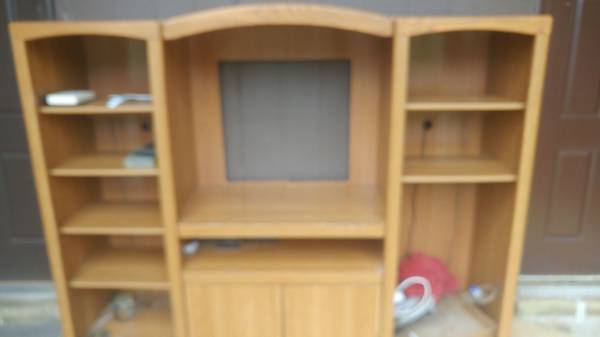 Photo extra large entertainment center $125